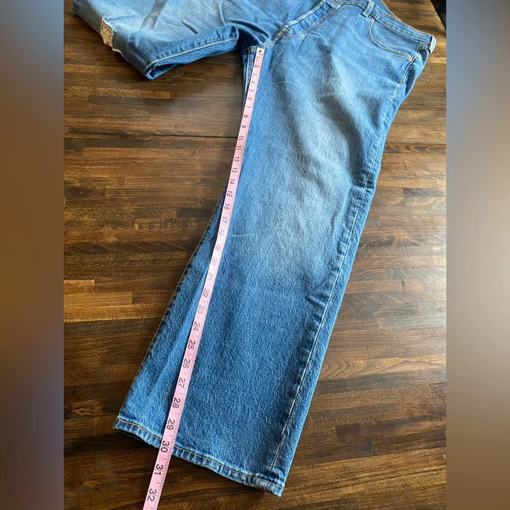 Levi's 501 '93 Men's Jeans Blue 40x30 Stone Button Fly Distressed Light Wash - Picture 9 of 10